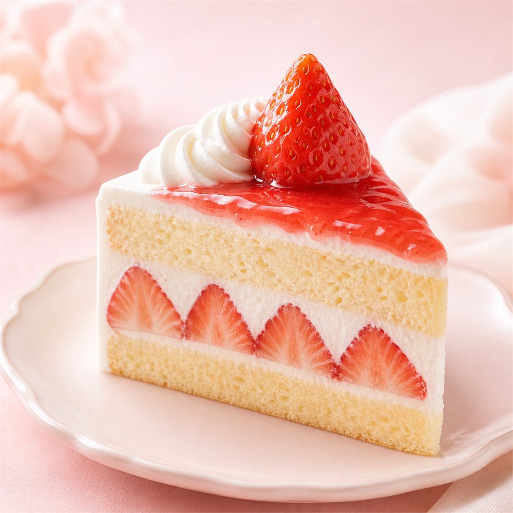 断面の見える苺のショートケーキ